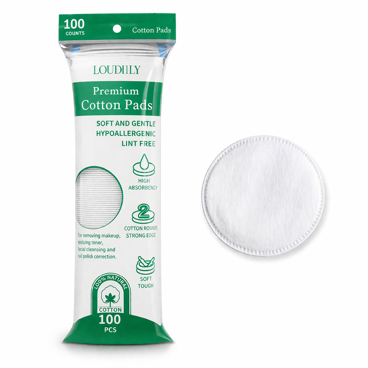 Lint-free cotton pads