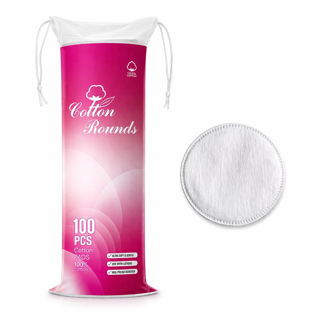 Lint-free cotton pads