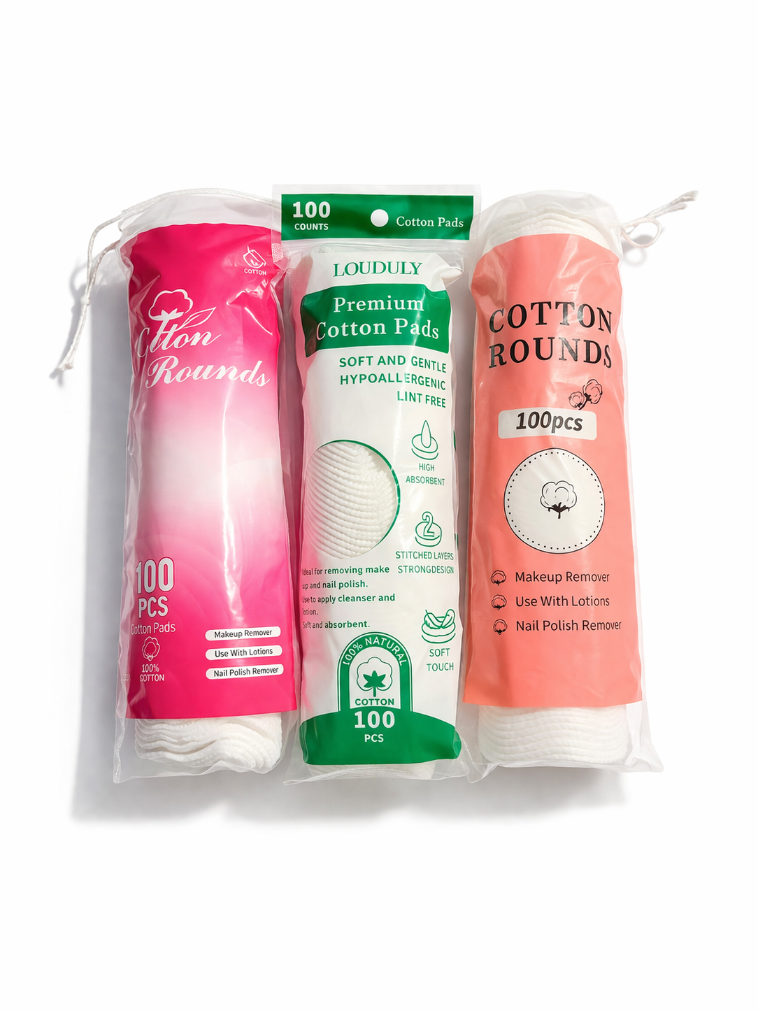 Lint-free cotton pads